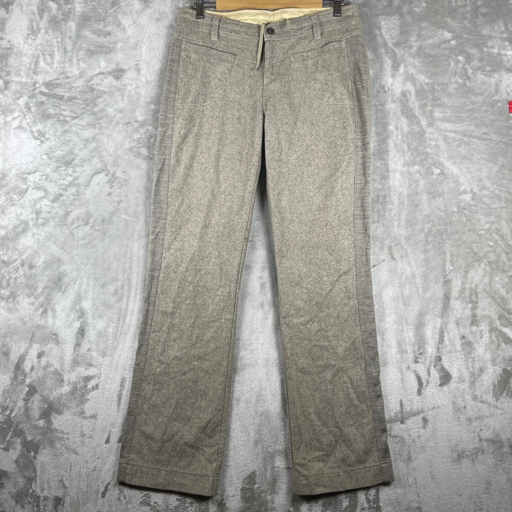 KUHL Pants Womens 10 Reg Gray Wool Cashmere Blend Straight Leg Outdoor
